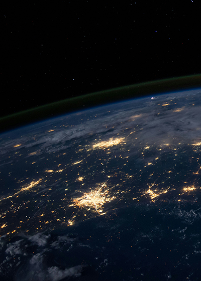 우주에서 본 지구의 야경